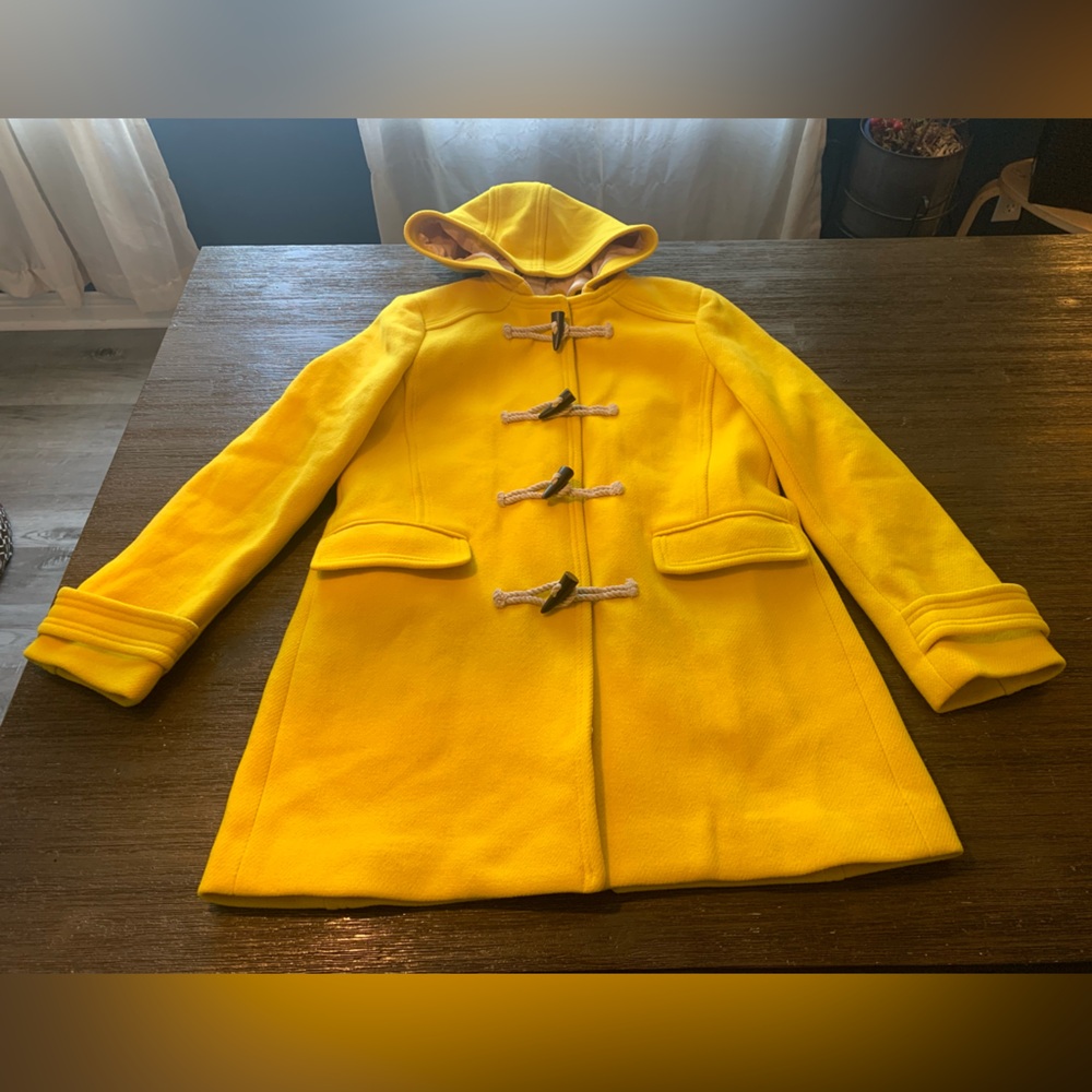 J. Crew Yellow Toggle Coat - Picture 7 of 14